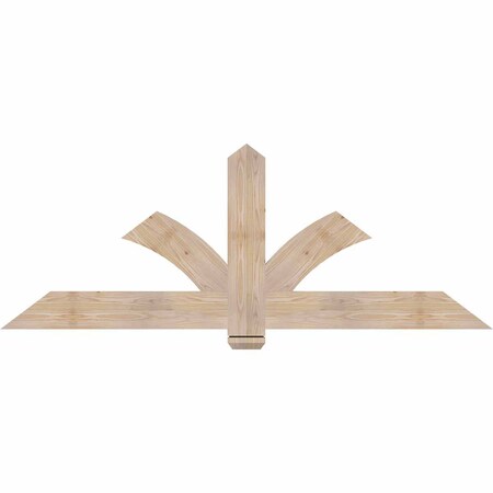 Ekena Millwork Redmond Smooth Timber Gable Bracket, Douglas Fir, 72"W x 27"H x 1 1/2"D x 5 1/2"F, 9/12 Pitch GBW072X27X0206RED00SDF